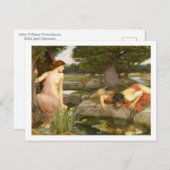 John William Waterhouse, Echo en Narcissus Briefkaart (Voorkant / Achterkant)