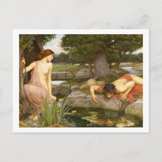 John William Waterhouse, Echo en Narcissus Briefkaart (Voorkant)