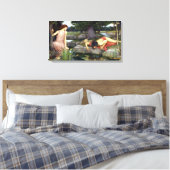 John William Waterhouse Echo en Narcissus Canvas Afdruk (Insitu (Slaapkamer))