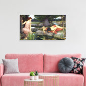 John William Waterhouse Echo en Narcissus Canvas Afdruk (Insitu (Woonkamer))
