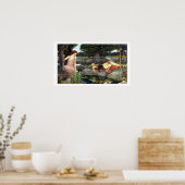John William Waterhouse Echo en Narcissus Poster (Keuken)