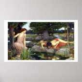 John William Waterhouse Echo en Narcissus Poster (Voorkant)
