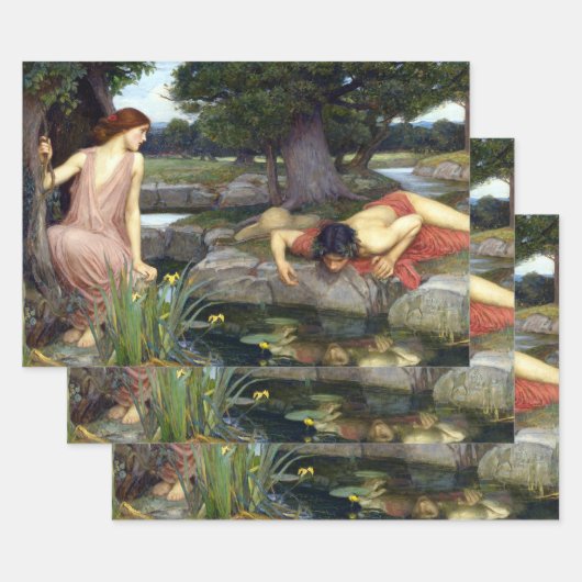 John William Waterhouse Echo en Narcissus Poster Inpakpapier Vel (Set)