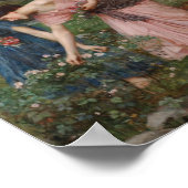 John William Waterhouse - Gathering Rosebuds Poster (Hoek)