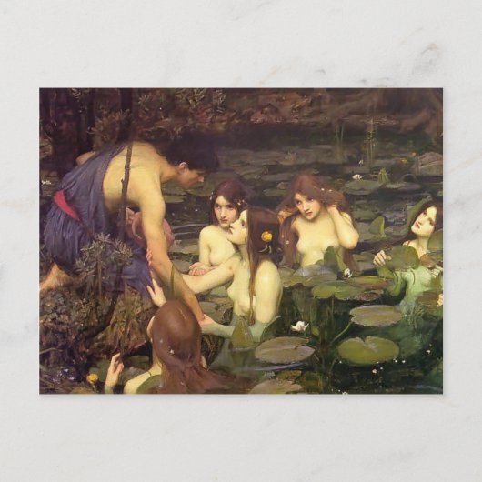 John William Waterhouse- Hylas en de Nymphs Briefkaart (Voorkant)