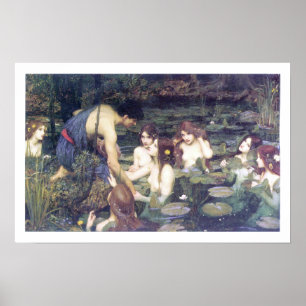 John William Waterhouse - Hylas en de Nymphs Poster