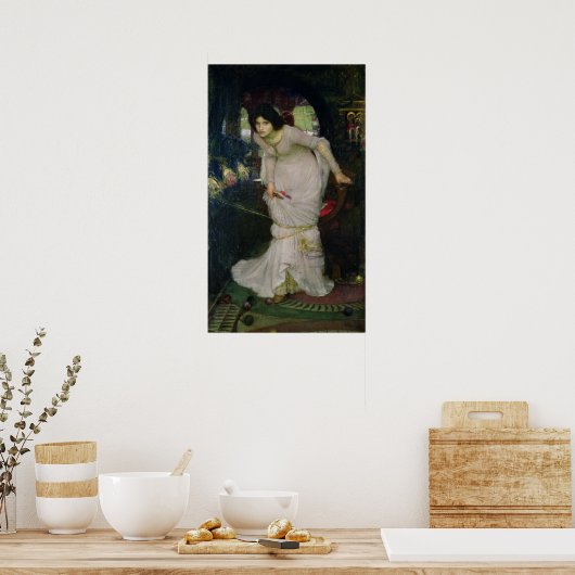 John William Waterhouse - Lady of Shallot Poster (Keuken)