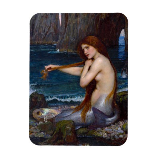 John William Waterhouse Mermaid Art Photo Magnet Magneet (Verticaal)