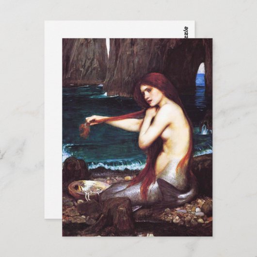 John William Waterhouse Mermaid Briefkaart (Voorkant / Achterkant)