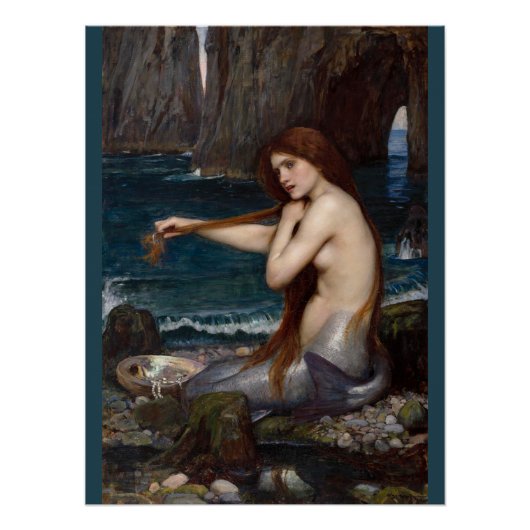 John William Waterhouse Mermaid CC0795 Poster (Voorkant)