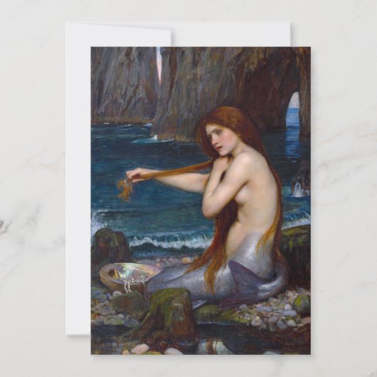 John William Waterhouse Mermaid Invitations Kaart (Voorkant)