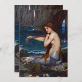 John William Waterhouse Mermaid Invitations Kaart (Voorkant / Achterkant)