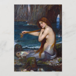 John William Waterhouse Mermaid Invitations Kaart
