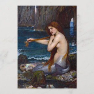 John William Waterhouse Mermaid Invitations Kaart