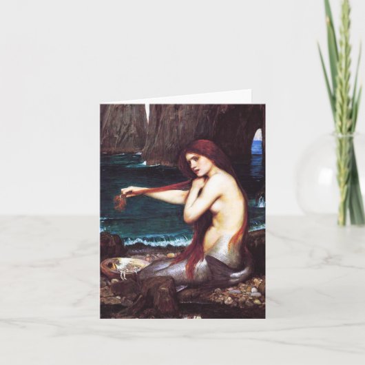 John William Waterhouse Mermaid Note Card Kaart (Voorkant)