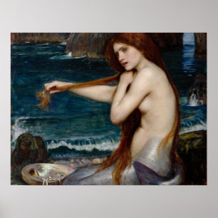John William Waterhouse Mermaid Poster