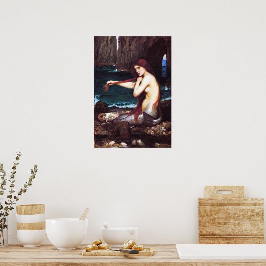 John William Waterhouse Mermaid Poster (Keuken)