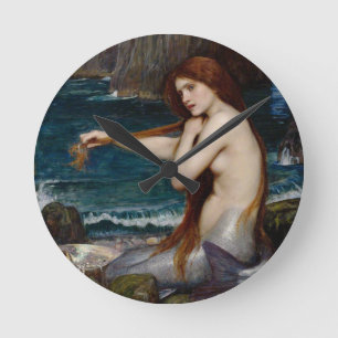 John William Waterhouse Mermaid Ronde Klok
