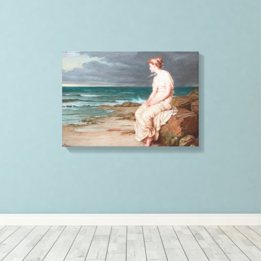 John William Waterhouse Miranda Art Ingewikkeld Ca Canvas Afdruk (Insitu (Houten vloer))