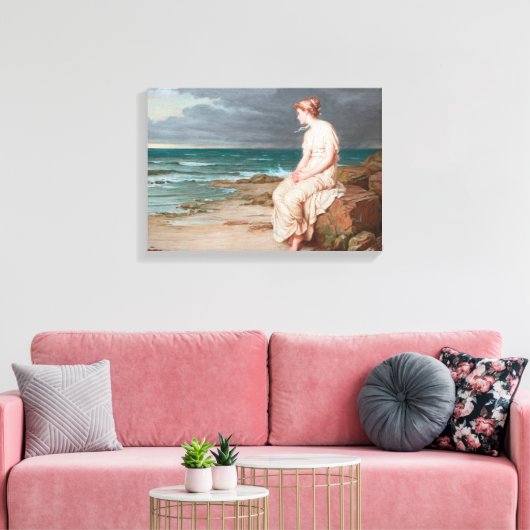 John William Waterhouse Miranda Art Ingewikkeld Ca Canvas Afdruk (Insitu (Woonkamer))