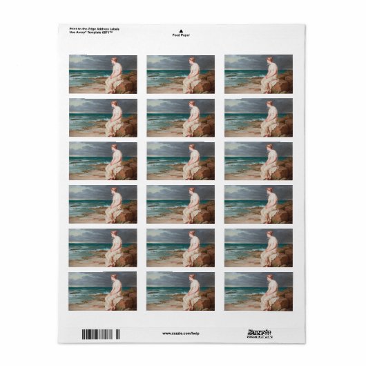John William Waterhouse Miranda Art Labels (Full Sheet)