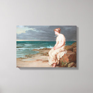 John William Waterhouse Miranda Art Wrapped Canvas Afdruk