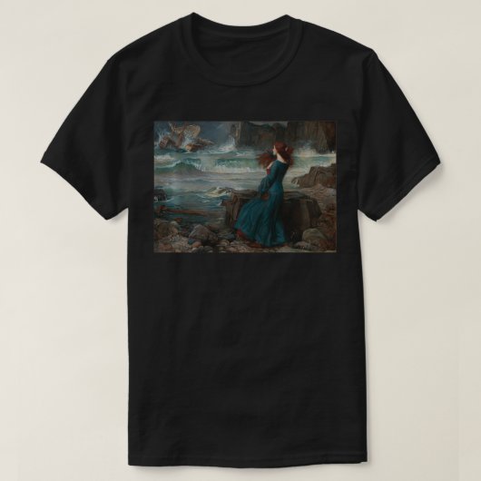 John William Waterhouse Miranda Tempest Art Painti T-shirt (Design voorkant)