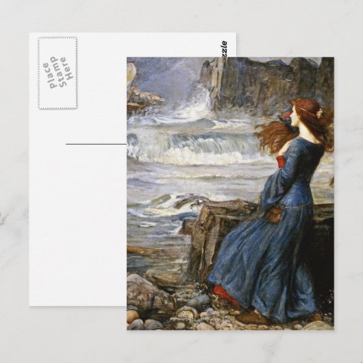 John William Waterhouse - Miranda - The Tempest Briefkaart (Voorkant / Achterkant)