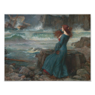 John William Waterhouse - Miranda - The Tempest Foto Afdruk
