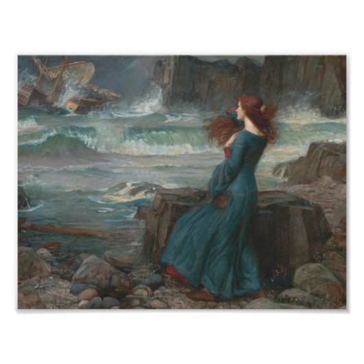 John William Waterhouse - Miranda - The Tempest Foto Afdruk (Voorkant)