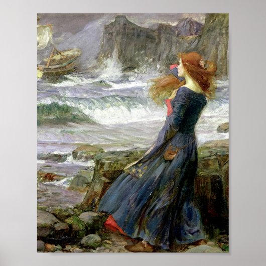 John William Waterhouse Miranda The Tempest Poster (Voorkant)