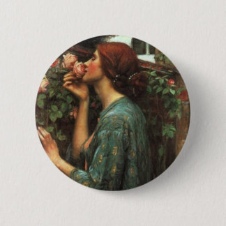 John William Waterhouse, My Sweet Roos (1903) Ronde Button 5,7 Cm