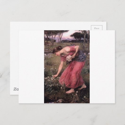 John William Waterhouse - Narcissus - Fine Art Briefkaart (Voorkant / Achterkant)