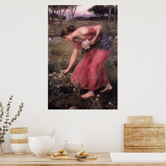 John William Waterhouse - Narcissus - Print Poster (Keuken)