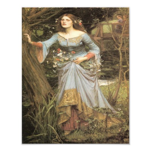 John William Waterhouse "Ophelia" Print Foto Afdruk (Voorkant)