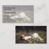 John William Waterhouse- Ophelia Visitekaartje (Voorkant / Achterkant)