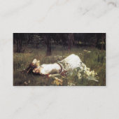 John William Waterhouse- Ophelia Visitekaartje (Achterkant)