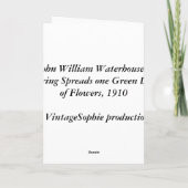 John William Waterhouse - Spring Spreads... Kaart (Achterkant)