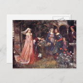 John William Waterhouse- The Enchanted Garden Briefkaart (Voorkant / Achterkant)
