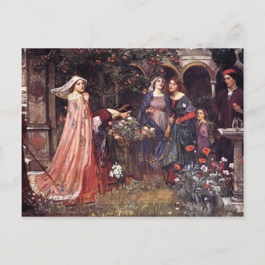 John William Waterhouse- The Enchanted Garden Briefkaart (Voorkant)