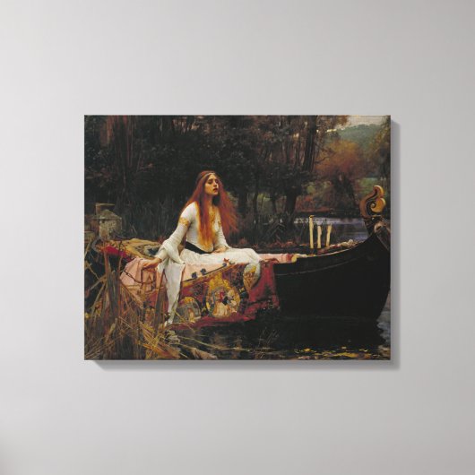 John William Waterhouse - The Lady of Shalott Canvas Afdruk (Voorkant)