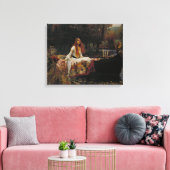 John William Waterhouse - The Lady of Shalott Canvas Afdruk (Insitu (Woonkamer))