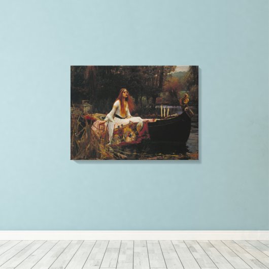 John William Waterhouse - The Lady of Shalott Canvas Afdruk (Insitu (Houten vloer))