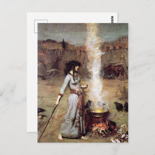 John William Waterhouse The Magic Circle Briefkaart (Voorkant / Achterkant)