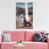John William Waterhouse The Magic Circle Canvas Afdruk (Insitu (Woonkamer))