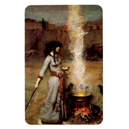John William Waterhouse The Magic Circle Magneet (Verticaal)