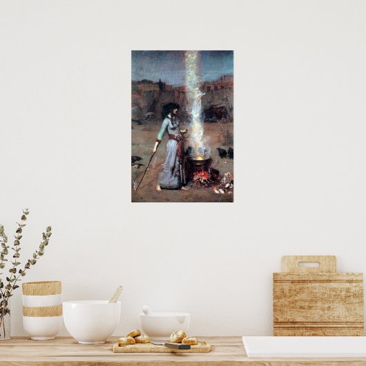 John William Waterhouse The Magic Circle Poster (Keuken)