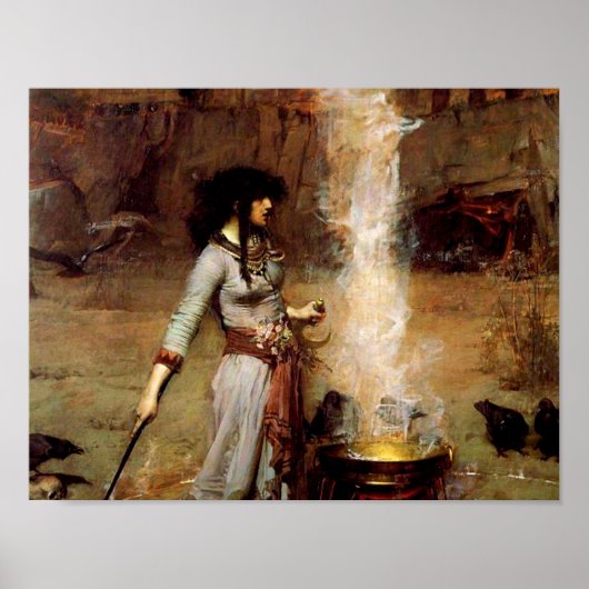 John William Waterhouse The Magic Circle Poster (Voorkant)