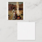 John William Waterhouse The Magic Circle Vierkante Visitekaartje (Voorkant / Achterkant)