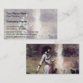 John William Waterhouse- The Magic Circle Visitekaartje (Voorkant / Achterkant)